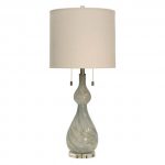 Bluegate Art Glass & Clear Acrylic Base Table Lamp