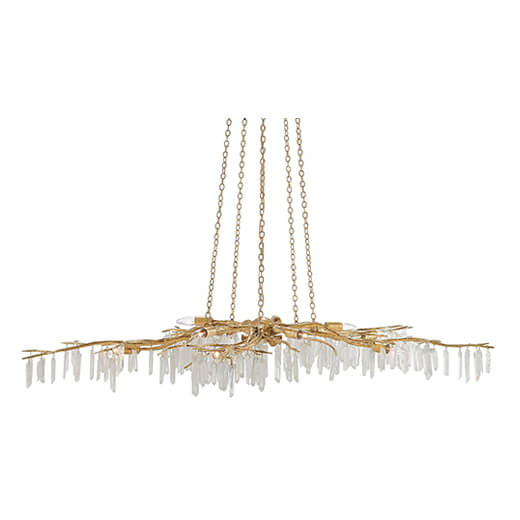Forest Light Chandelier Gold