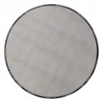 black rounded mirror