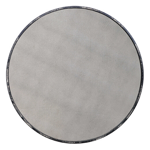 black rounded mirror