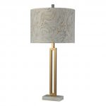 Marble and Steel Table Lamp