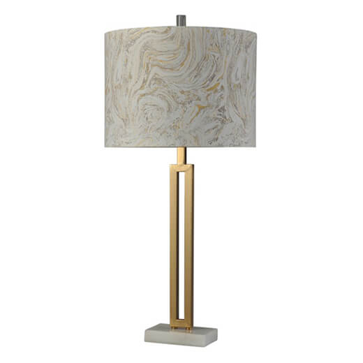 Marble and Steel Table Lamp