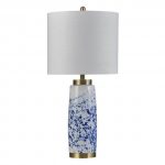 Transitional Ceramic and Steel Table Lamp
