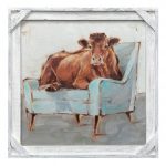 Cow in chair